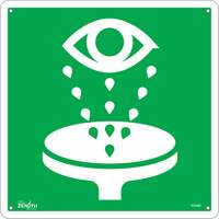 Enseigne de s&eacute;curit&eacute; conforme &agrave; la CSA - Eye Wash, 12" x 12", Aluminium, Pictogramme Oxford Builders Supplies Inc