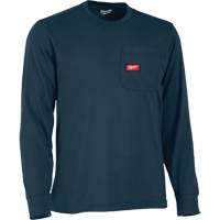 T-shirt &agrave; manches longues avec poches Gridiron, Hommes, Petit, Bleu Oxford Builders Supplies Inc