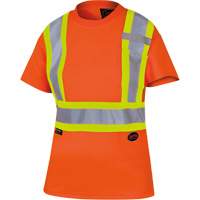 6948 T-shirt de s&eacute;curit&eacute; en il-de-perdrix pour femme, Polyester, T-petit, Orange haute visibilit&eacute; Oxford Builders Supplies Inc