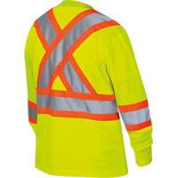 6969 Chandail de s&eacute;curit&eacute; &agrave; manches longues en il-de-perdrix pour femme, Polyester, T-petit, Jaune lime haute visibilit&eacute; Oxford Builders Supplies Inc