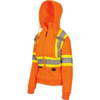 6924W Chandail &agrave; capuchon en molleton avec fermeture &agrave; glissi&egrave;re, Polyester, T-petit, Orange haute visibilit&eacute; Oxford Builders Supplies Inc