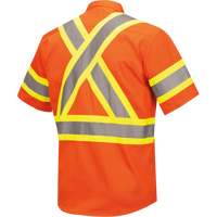 4442 Chandail &agrave; manches courtes de s&eacute;curit&eacute; ultra fraîche et ultra respirant, Coton, Petit, Orange haute visibilit&eacute; Oxford Builders Supplies Inc