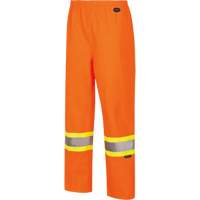 5627W Pantalon &agrave; bavette imperm&eacute;able pour femmes, Polyester/Polyur&eacute;thane, T-petit, Orange haute visibilit&eacute; Oxford Builders Supplies Inc