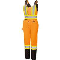 5040BBW Women's High-Visibility Waterproof Safety Overalls, Polyester, X-Small, Black/High Visibility Orange Oxford Builders Supplies Inc