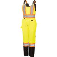 5041BBW Women's High-Visibility Waterproof Safety Overalls, Polyester, X-Small, Black/High Visibility Lime-Yellow Oxford Builders Supplies Inc