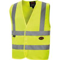 6886 Veste de s&eacute;curit&eacute; haute visibilit&eacute; en tricot chaîne, Jaune lime haute visibilit&eacute;, Petit, Polyester Oxford Builders Supplies Inc