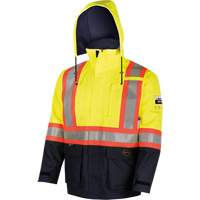 4485 Manteau de s&eacute;curit&eacute; Defender antistatique/ignifuge/anti-arc &eacute;lectrique en trilamin&eacute;, Petit, Noir/Jaune haute visibilit&eacute;, 11 cal/cm² Oxford Builders Supplies Inc