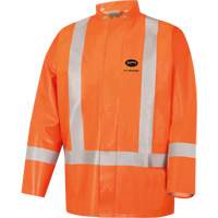 5990J Manteau de s&eacute;curit&eacute; imperm&eacute;able tr&egrave;s robuste ignifuge et r&eacute;sistant aux arcs &eacute;lectriques, Petit, Orange haute visibilit&eacute;, 11 cal/cm² Oxford Builders Supplies Inc