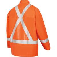 5990J Manteau de s&eacute;curit&eacute; imperm&eacute;able tr&egrave;s robuste ignifuge et r&eacute;sistant aux arcs &eacute;lectriques, Petit, Orange haute visibilit&eacute;, 11 cal/cm² Oxford Builders Supplies Inc