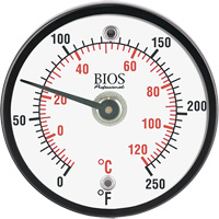 Thermom&egrave;tre de surface magn&eacute;tique, Sans contact, Analogique, 0-250°F (-20-120°C) Oxford Builders Supplies Inc