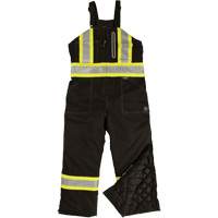 Ripstop Insulated Safety Bib Overall, Polyester, X-Small, Black Oxford Builders Supplies Inc