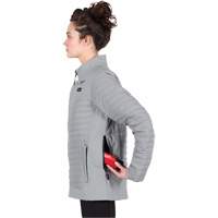 M12 Heated Axis Jacket with Battery, Women's, Small, Grey Oxford Builders Supplies Inc