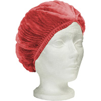 Bonnet bouffant pliss&eacute; RONCO Care, Polypropyl&egrave;ne, 24", Rouge Oxford Builders Supplies Inc