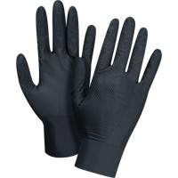 Heavyweight Tactile Grip Examination Gloves, Small, Nitrile, 8-mil, Powder-Free, Black, Class 2 Oxford Builders Supplies Inc