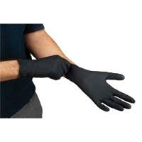 Heavyweight Tactile Grip Examination Gloves, Small, Nitrile, 8-mil, Powder-Free, Black, Class 2 Oxford Builders Supplies Inc