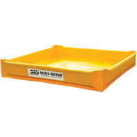 Berme de confinement compacte Mini-Berm en PVC jaune, Capacit&eacute; 34 gal. US, 3' la x 3' lo x 6" h Oxford Builders Supplies Inc