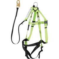 FBH-10000A5440-4 Harnais & longe classe A de 4' avec capacit&eacute; de 220 lb, Combinaison harnais/longe Oxford Builders Supplies Inc