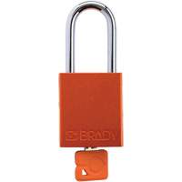 Cadenas de verrouillage de s&eacute;curit&eacute; Velocity Plus, Orange, Cl&eacute;s identiques, Aluminium, Largeur de 1-1/2" Oxford Builders Supplies Inc