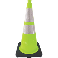 Premium Traffic Cone, 28", Lime Green, 4" & 6" Reflective Collar(s) Oxford Builders Supplies Inc