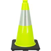 Premium Traffic Cone, 18", Lime Green, 6" Reflective Collar(s) Oxford Builders Supplies Inc