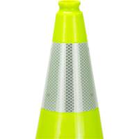 Premium Traffic Cone, 18", Lime Green, 6" Reflective Collar(s) Oxford Builders Supplies Inc