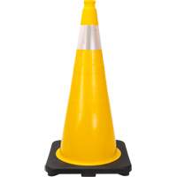 Premium Traffic Cone, 28", Yellow, 4" Reflective Collar(s) Oxford Builders Supplies Inc