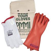 Rubber Electrical Insulating Glove Kit, ASTM Class 0, Size 8, 11" L Oxford Builders Supplies Inc