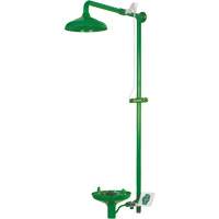 Laboratory Combination Shower with Open ABS Bowl, Wall-Mount Oxford Builders Supplies Inc
