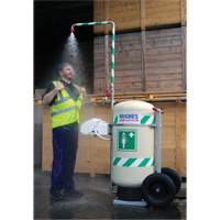 Mobile Self-Contained Emergency Safety Shower with Eye & Face Wash, 30 gal. Capacity, Meets None Oxford Builders Supplies Inc