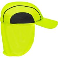 Chapeaux de refroidissement avec voiles pour le cou, Lime haute visibilit&eacute; Oxford Builders Supplies Inc