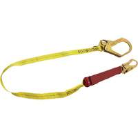 Longe amortissante externe avec crochet de 2-1/4", 6', Point d'ancrage &agrave; Crochet mousqueton, Crochet mousqueton aux jambes, Polyester Oxford Builders Supplies Inc