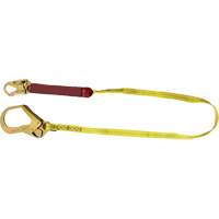 Longe amortissante externe avec crochet de 2-1/4", 6', Point d'ancrage &agrave; Crochet mousqueton, Crochet mousqueton aux jambes, Polyester Oxford Builders Supplies Inc