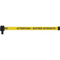 PLUS Banner, Attention - Entr&eacute;e Interdite, 15', Black and Yellow Tape Oxford Builders Supplies Inc