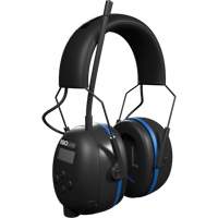Black & Blue Air Defender AM/FM BT Earmuffs, Headband Style, 25 dB Oxford Builders Supplies Inc