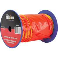 Ligne d'avertissement avec fanions, 328' lo, Orange/Jaune Oxford Builders Supplies Inc