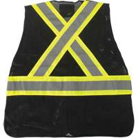 CSA Compliant Surveyor Vest, Black, Medium, Polyester Oxford Builders Supplies Inc