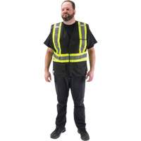 CSA Compliant Surveyor Vest, Black, Medium, Polyester Oxford Builders Supplies Inc