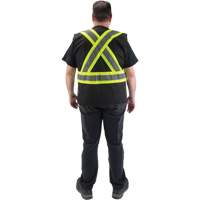 CSA Compliant Surveyor Vest, Black, Medium, Polyester Oxford Builders Supplies Inc