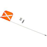 Tige de s&eacute;curit&eacute; robuste, Fixation Filet&eacute;, Hauteur 5', Orange avec X r&eacute;fl&eacute;chissant Oxford Builders Supplies Inc
