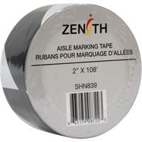 Aisle Marking Tape, 2" x 108', PVC, Black and White Oxford Builders Supplies Inc