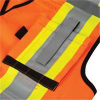 6680 Veste d'arpenteur antimicrobienne haute visibilit&eacute; avec dos en maille, Orange haute visibilit&eacute;, Petit, Polyester Oxford Builders Supplies Inc