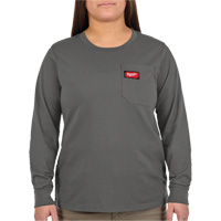 T-shirt &agrave; manches longues avec poches GRIDIRON, Femmes, T-petit, Gris Oxford Builders Supplies Inc