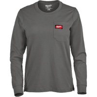 T-shirt &agrave; manches longues avec poches GRIDIRON, Femmes, T-petit, Gris Oxford Builders Supplies Inc