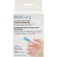 Blue Bandages, Fingertip, 3", Fabric Metal Detectable, Sterile Oxford Builders Supplies Inc
