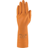 AlphaTec&reg; 87-208 Heavy-Duty Chemical-Resistant Gloves, Size 7, 12.8" L, Rubber Latex, Cotton/Flock-Lined Inner Lining, 29.5-mil Oxford Builders Supplies Inc