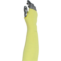 Kut Gard&reg; Single-Ply Cut-Resistant Sleeve with Thumb Hole, Aramid/ATA&reg;, 10", ASTM ANSI Level A4, Yellow Oxford Builders Supplies Inc