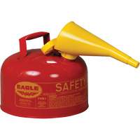 Safety Can for Flammables with Funnel, Type I, Galvanized Steel, 2.5 US gal., Red, FM Approved/UL/ULC Listed Oxford Builders Supplies Inc
