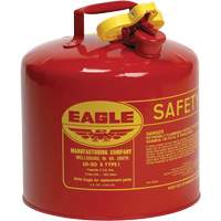 Safety Can for Flammables, Type I, Galvanized Steel, 5 US gal., Red, FM Approved/UL/ULC Listed Oxford Builders Supplies Inc