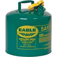 Safety Can for Combustibles, Type I, Galvanized Steel, 5 US gal., Green, FM Approved/UL/ULC Listed Oxford Builders Supplies Inc