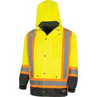 Parka de s&eacute;curit&eacute; d'hiver imperm&eacute;able 7-en-1 5057 Pioneer Yukon, Polyester, Noir/Jaune lime haute visibilit&eacute;, T-petit Oxford Builders Supplies Inc